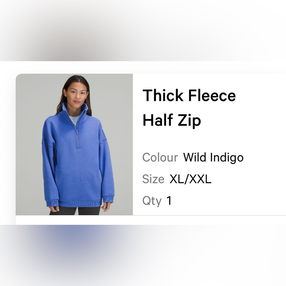 Lululemon Women's Blue Half-Zip Sweater
